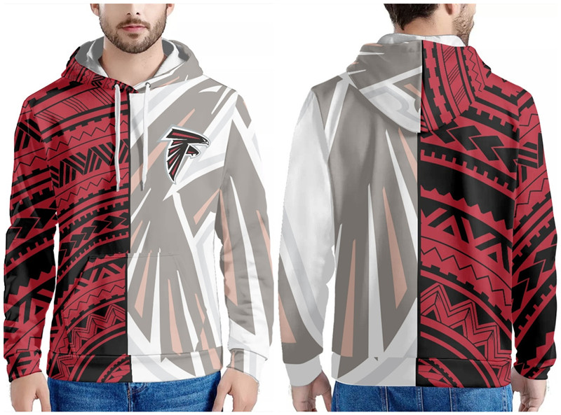 Men's Atlanta Falcons Red/White Pullover Hoodie